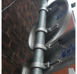 Brides de Fixation pour Poteau Rond de Ø76 mm