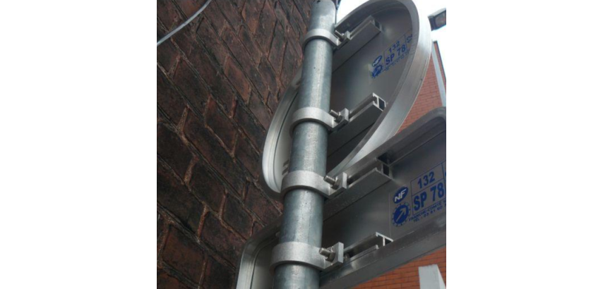 Brides de Fixation pour Poteau Rond de Ø76 mm