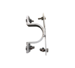 Bride double pour poteau 60 mm ou 80 mm fixation recto verso  (Pour poteau rond diamètre 60 mm)