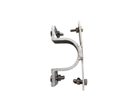 Bride double pour poteau 60 mm ou 80 mm fixation recto verso  (Pour poteau rond diamètre 60 mm)