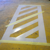 Pochoir souple Bandes - passage piéton ou zébra  (Bandes 90°)