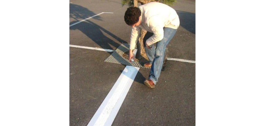 Pochoir pour marquage au sol spécial lignes droites - PVC souple