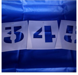 Pochoir Lettres  Chiffres PVC - 2,5 cm, 5cm, 7,5cm ou 10 cm
