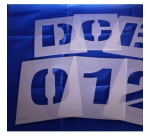 Pochoir Lettres  Chiffres PVC - 2,5 cm, 5cm, 7,5cm ou 10 cm