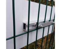Plaque de fixation pour panneau sur grillage