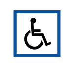 Panneau parking Picto handicapé à couvre chant