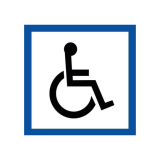 Panneau parking Picto handicapé à couvre chant