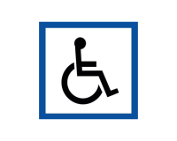 Panneau parking Picto handicapé à couvre chant