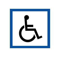 Panneau parking Picto handicapé à couvre chant