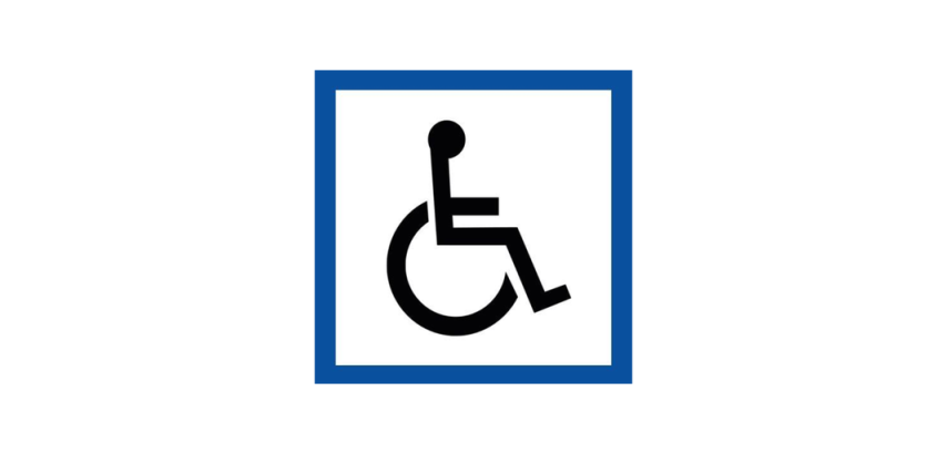 Panneau parking Picto handicapé à couvre chant