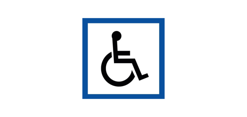 Panneau parking Picto handicapé à couvre chant