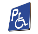 Panneau Parking handicapé à couvre-chant carré