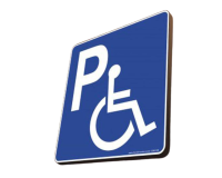 Panneau Parking handicapé à couvre-chant carré