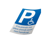 Stickers - Si tu prends ma place, prends aussi mon handicap  (Papier autocollant)