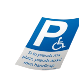 Stickers - Si tu prends ma place, prends aussi mon handicap  (Papier autocollant)