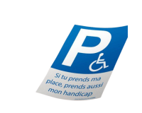 Stickers - Si tu prends ma place, prends aussi mon handicap  (Papier autocollant)