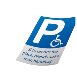 Stickers - Si tu prends ma place, prends aussi mon handicap  (Papier autocollant)