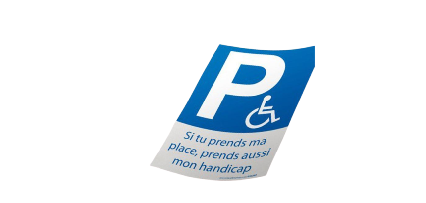 Stickers - Si tu prends ma place, prends aussi mon handicap  (Papier autocollant)