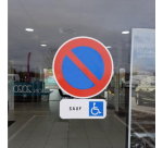 Sticker autocollant "stationnement interdit" - diamètre 400 mm