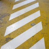Pochoir  PVC bandes - passage piéton ou zébra (Bandes 45°)