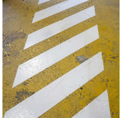 Pochoir  PVC bandes - passage piéton ou zébra (Bandes 45°)