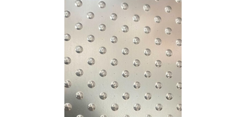 Dalle podotactile TOLPLOT en acier galvanisé - 825 x 420 mm - Int/Ext