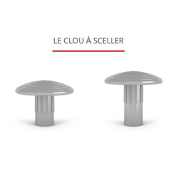 Clous Podotactiles en Acier Zingué Coloré ARDEKO  (250 Unités, Blanc, Tige standard)