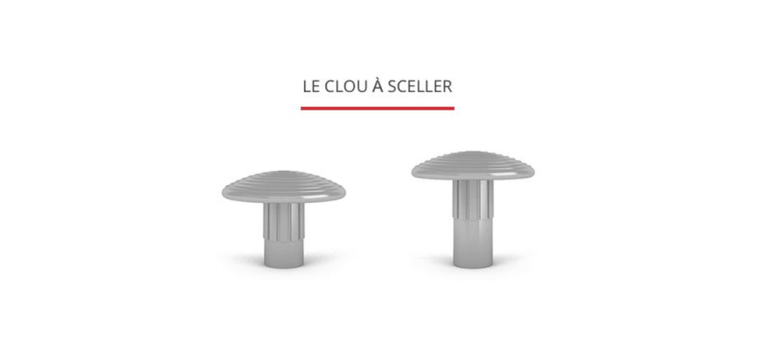 Clous Podotactiles en Acier Zingué Coloré ARDEKO  (250 Unités, Blanc, Tige standard)
