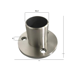 Platine à emboîter pour poteau INOXI (80 mm)
