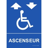 Panneau - Ascenseur - handicapé  (300 x 420 mm, PVC)