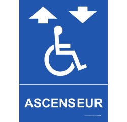 Panneau - Ascenseur - handicapé