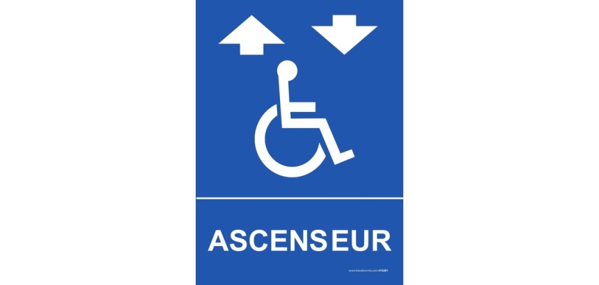 Panneau - Ascenseur - handicapé