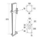 Poteau de Maintien pour Barre d'Appui Relevable