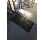 Dalles podotactiles en caoutchouc 1.5 - 420 x 800 mm - Jaune, Noir, Gris  (par lot de 2, Jaune)