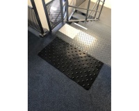 Dalles podotactiles en caoutchouc 1.5 - 420 x 800 mm - Jaune, Noir, Gris  (À l'unité, Jaune)