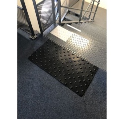 Dalles podotactiles en caoutchouc 1.5 - 420 x 800 mm - Jaune, Noir, Gris  (par lot de 2, Noir)