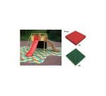 Dalles de sol de sécurité jeu enfant - DALLE  (Rouge)