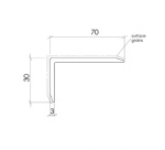 Nez de marche antidérapant Polygrain XL 70 x 30 x 1900 mm