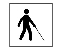 Pictogramme PI PF 051 - Accessibilité, malvoyant ou aveugle - ISO 7001 en Gravoply