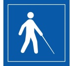 Pictogramme PI PF 051 - Accessibilité, malvoyant ou aveugle - ISO 7001 en Gravoply