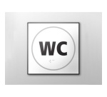 Panneau WC - relief et braille