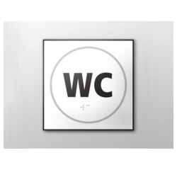 Panneau WC - relief et braille