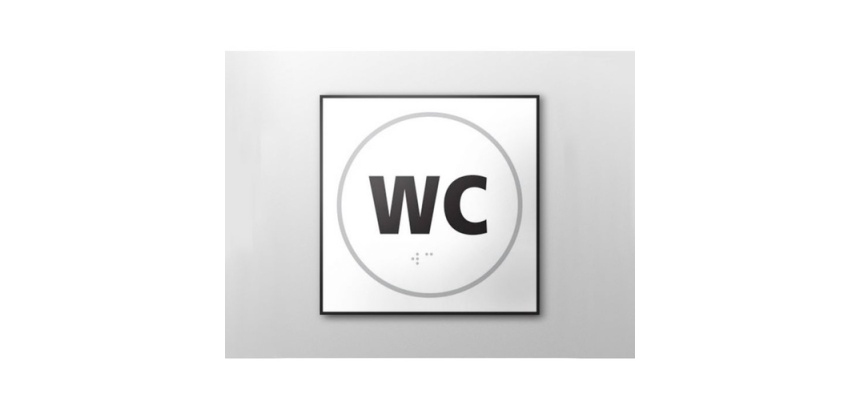 Panneau WC - relief et braille
