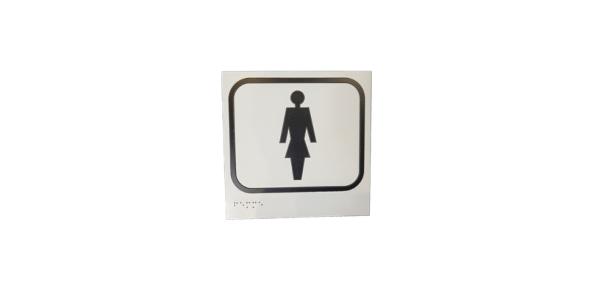 Panneaux FEMME - 150 x 150 mm - relief et braille