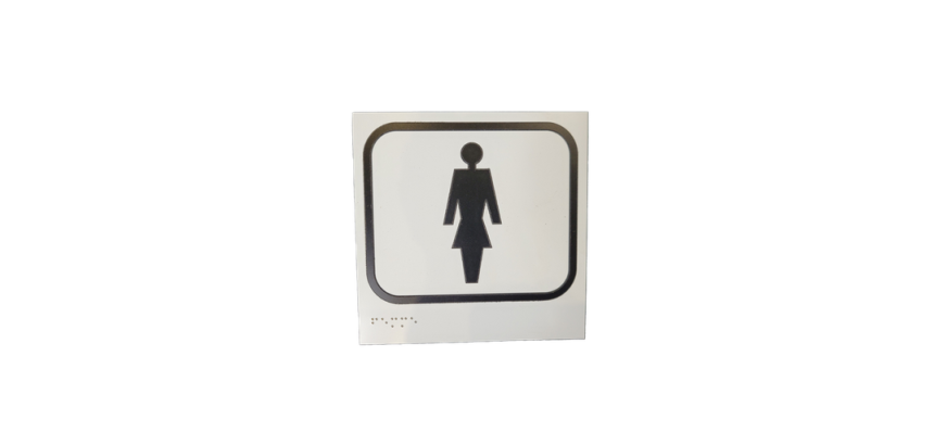 Panneaux FEMME - 150 x 150 mm - relief et braille