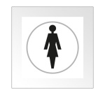 Panneaux FEMME - 150 x 150 mm - relief et braille
