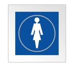 Panneaux FEMME - 150 x 150 mm - relief et braille