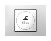 Panneau porte DOUCHE - relief et braille