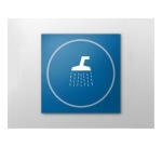 Panneau porte DOUCHE - relief et braille