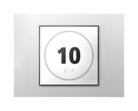 Panneau porte - NUMERO 10 - relief et braille